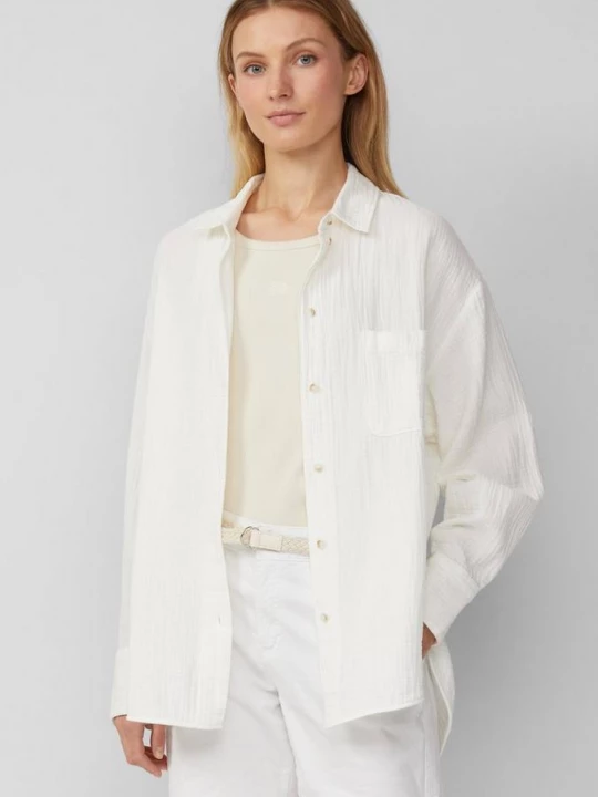 Foto van product Oversized blouse van mousseline s.Oliver crème