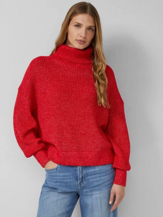 Foto van product Oversized gebreide trui met wijde mouwen en col s.Oliver rood