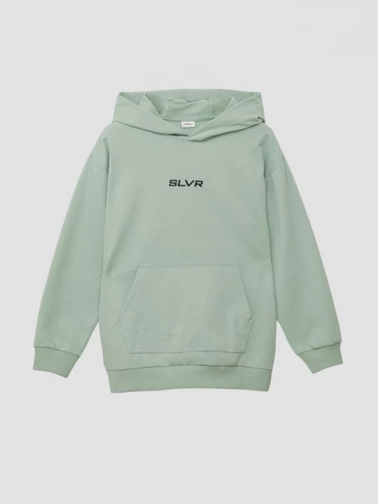 Foto van product Oversized hoodie met print op de voor- en achterkant s.Oliver groen