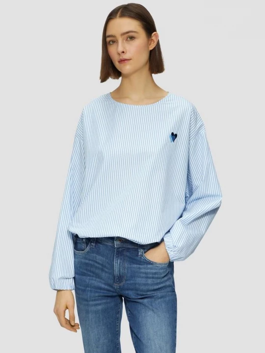 Foto van product Oversized katoenen blouse met hartjesborduursel s.Oliver
