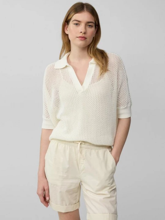 Foto van product Oversized polo van ajour s.Oliver crème