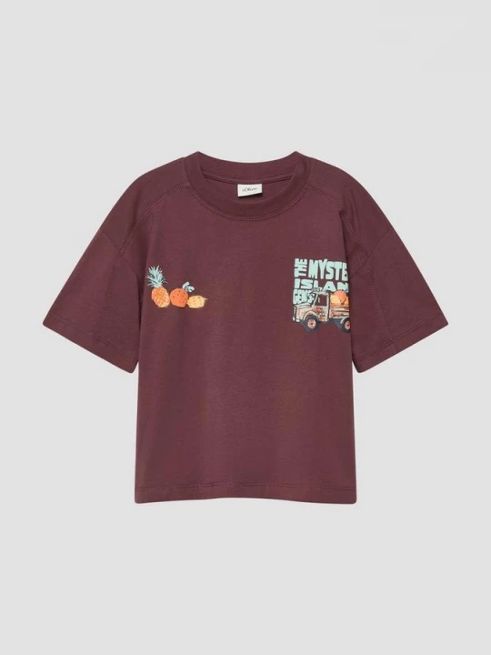 Foto van product Oversized shirt met print en naaddetail s.Oliver rood