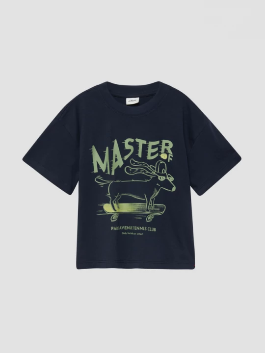 Foto van product Oversized shirt met print op de voorkant s.Oliver blauw