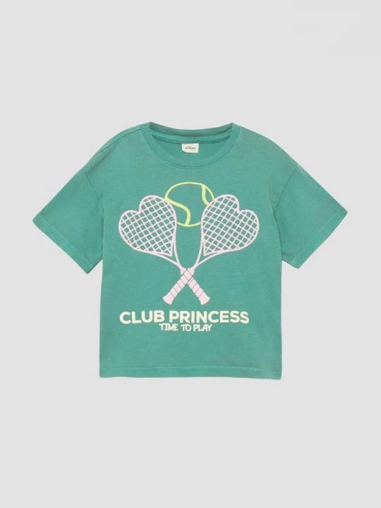 Foto van product Oversized shirt met print s.Oliver groen