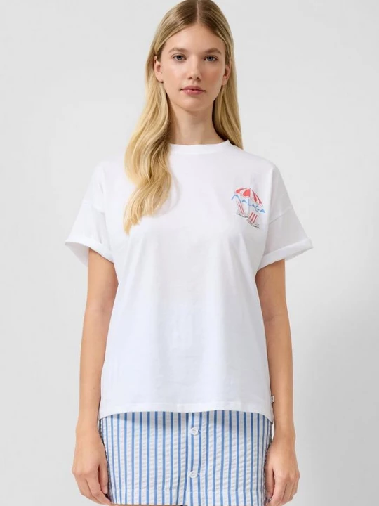 Foto van product Oversized shirt met rugprint QS wit