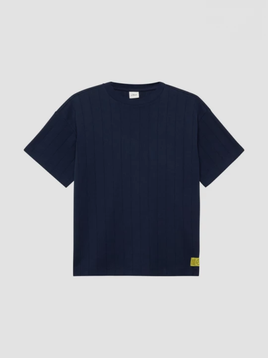 Foto van product Oversized shirt van gestructureerde interlockjersey s.Oliver blauw