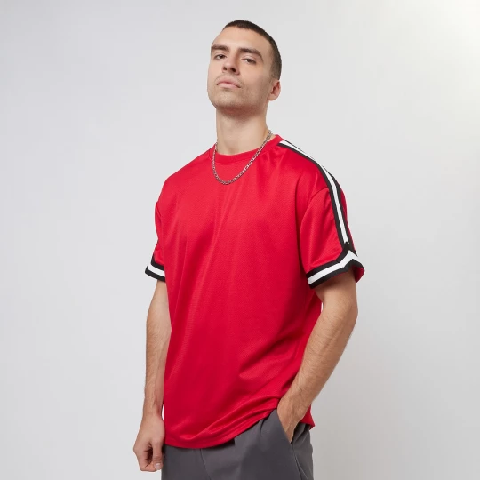 Foto van product Oversized Stripes Mesh Tee Urban Classics rood
