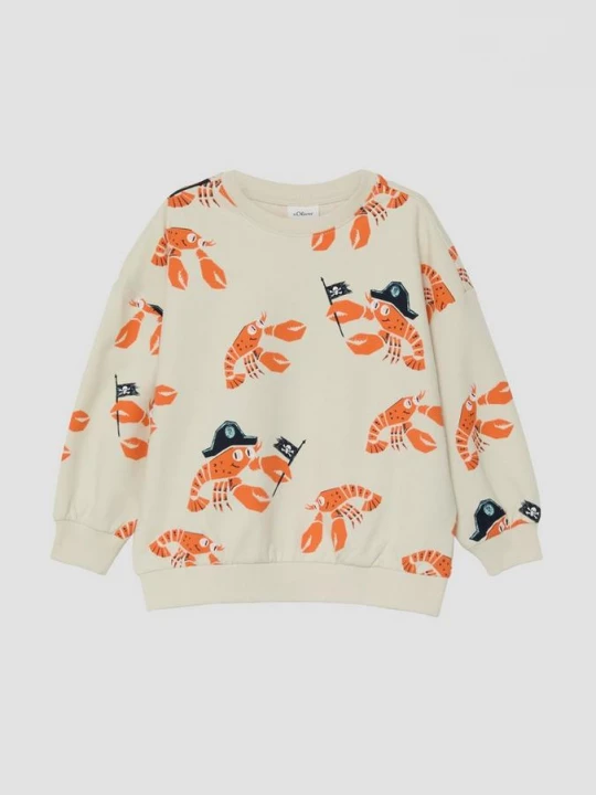 Foto van product Oversized sweatshirt met all-over print s.Oliver beżowy
