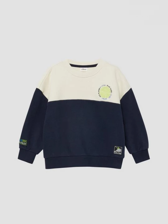 Foto van product Oversized sweatshirt met badstof borduursel en applicaties s.Oliver