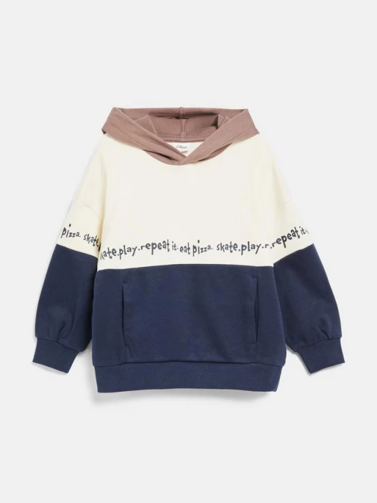 Foto van product Oversized sweatshirt met kleurblokken en capuchon s.Oliver