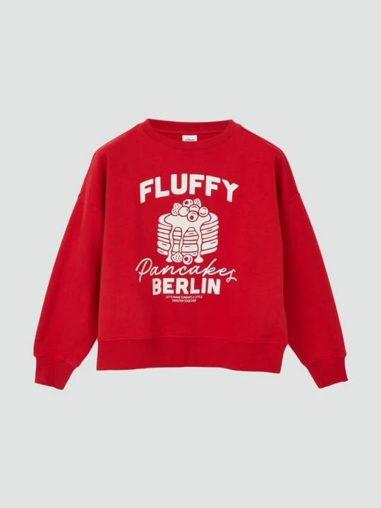 Foto van product Oversized sweatshirt met print op de voorkant s.Oliver rood