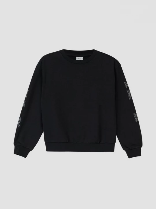 Foto van product Oversized sweatshirt met print op mouwen en rug s.Oliver zwart