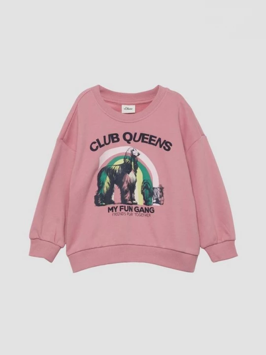 Foto van product Oversized sweatshirt met print s.Oliver roze