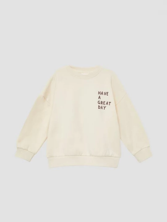 Foto van product Oversized sweatshirt met rugprint en knusse binnenkant s.Oliver beżowy