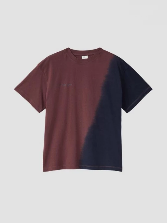 Foto van product Oversized T-shirt in batiklook en -print s.Oliver
