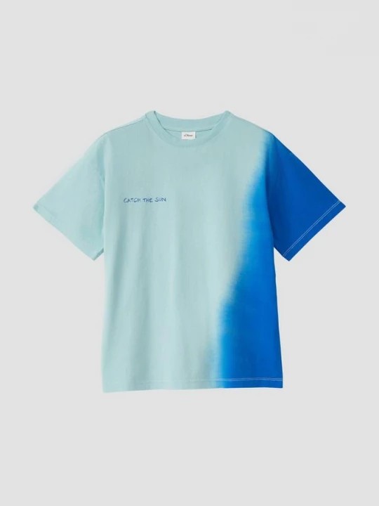 Foto van product Oversized T-shirt in batiklook en -print s.Oliver