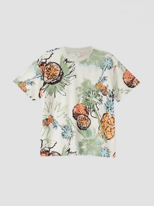 Foto van product Oversized T-shirt met all-over print s.Oliver