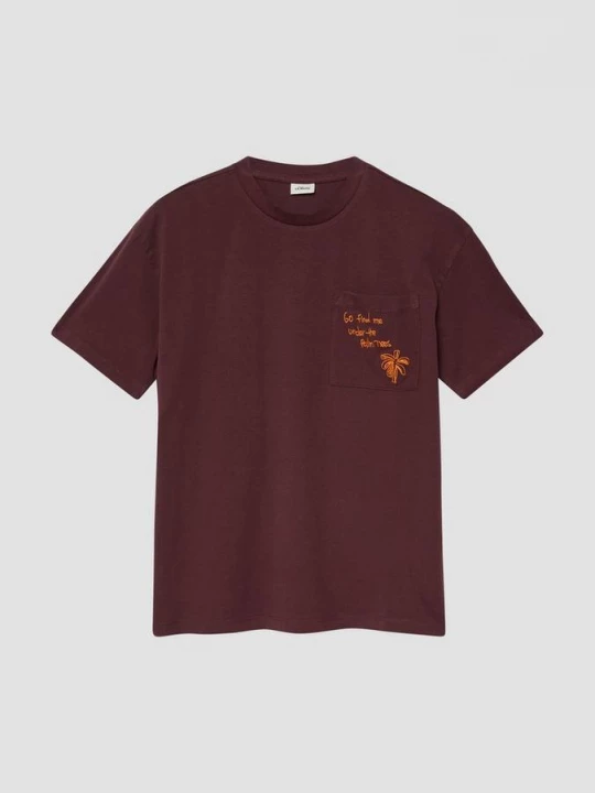 Foto van product Oversized T-shirt met borduursel en borstzak s.Oliver rood