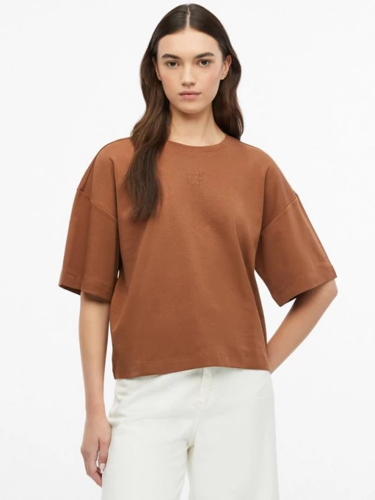 Foto van product Oversized T-shirt met borduursel s.Oliver bruin