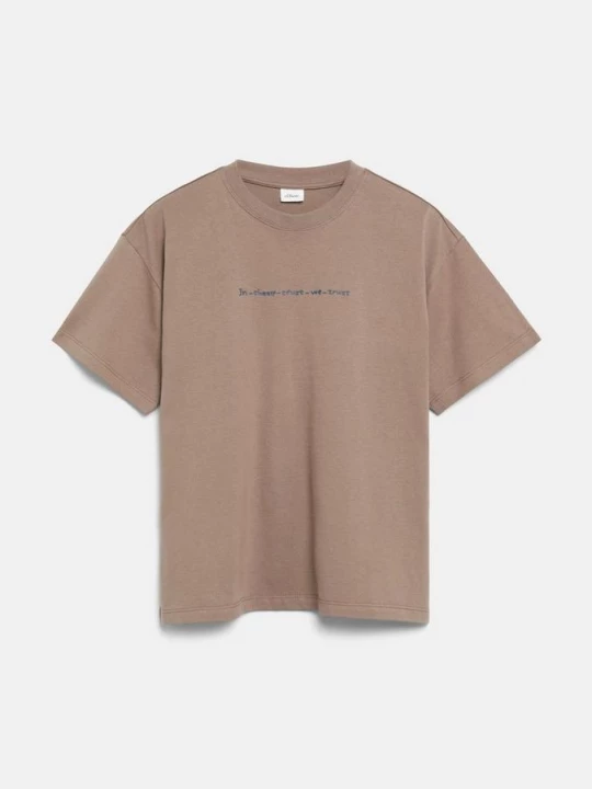 Foto van product Oversized T-shirt met print op de voor- en achterkant s.Oliver bruin