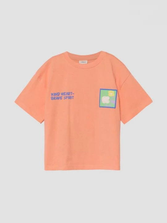 Foto van product Oversized T-shirt met print op voor- en achterkant s.Oliver roze