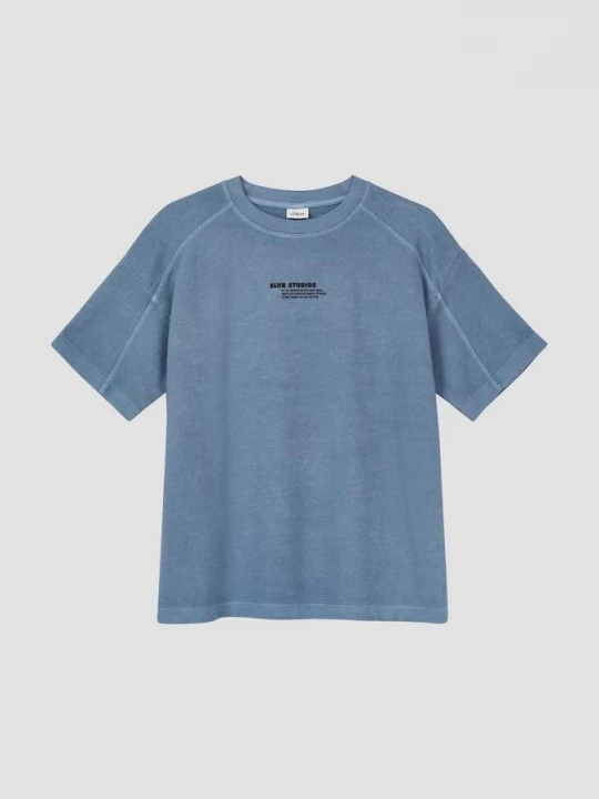 Foto van product Oversized T-shirt van getextureerde jersey s.Oliver blauw