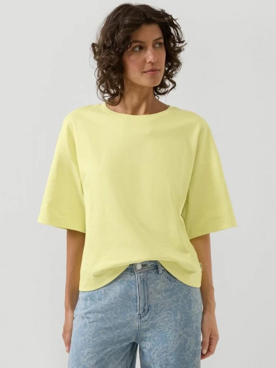 Foto van product Oversized T-shirt van katoenen interlockjersey s.Oliver geel