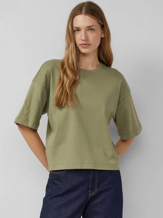 Foto van product Oversized T-shirt van katoenen interlockjersey s.Oliver olijfgroen
