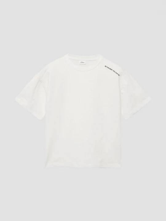 Foto van product Oversized T-shirt van licht felpa met naaddetail s.Oliver crème