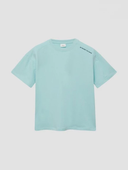 Foto van product Oversized T-shirt van licht felpa met naaddetail s.Oliver turkooizen