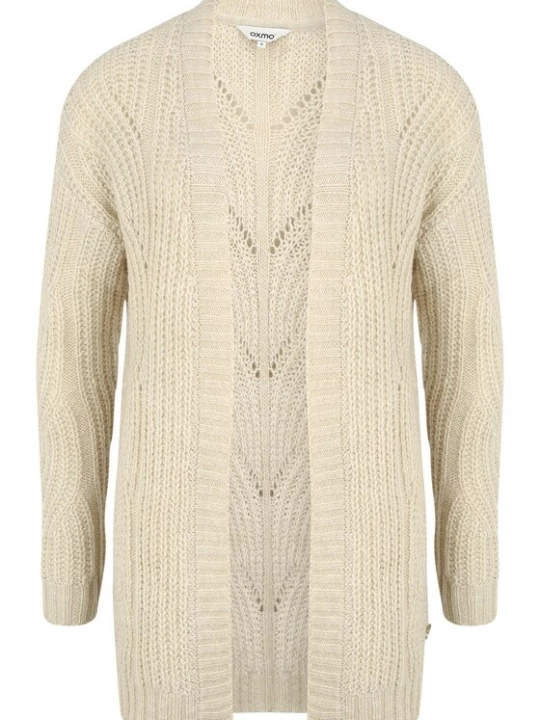 Foto van product Oxmo Gebreid vest 'Cle' lichtbeige