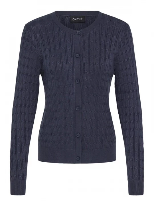 Foto van product Oxmo Gebreid vest 'Isasja' nachtblauw