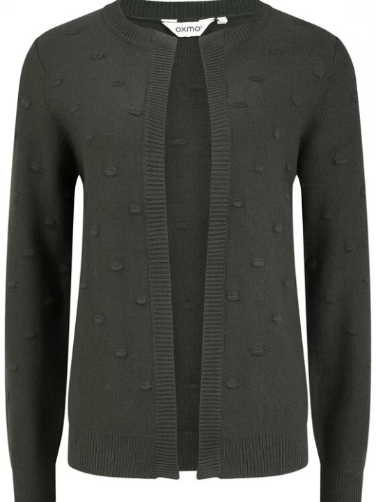Foto van product Oxmo Gebreid vest 'Kalotta' basaltgrijs
