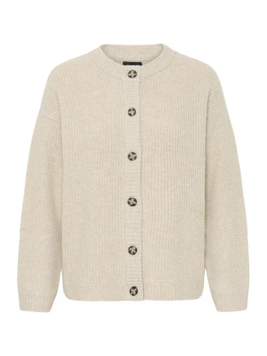 Foto van product Oxmo Gebreid vest lichtbeige