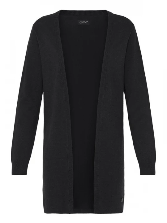 Foto van product Oxmo Gebreid vest ' OXAIDA LONG ' zwart