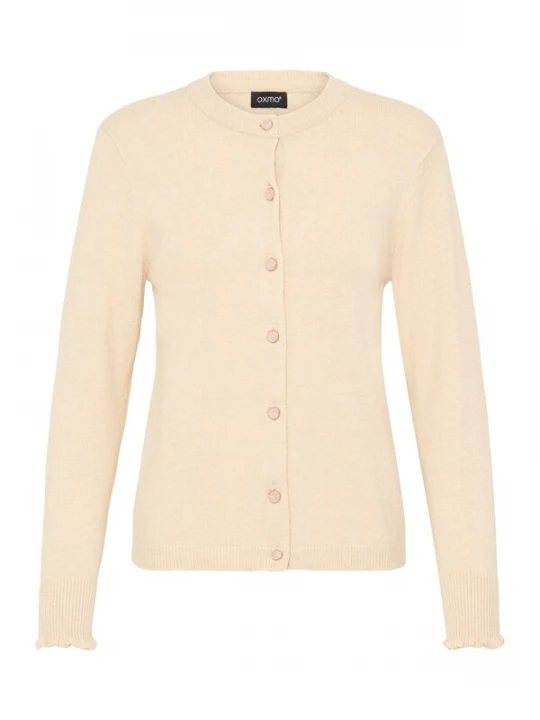 Foto van product Oxmo Gebreid vest ' OXBMMNERA CARDIGAN ' lichtbeige