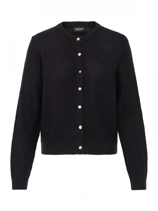 Foto van product Oxmo Gebreid vest ' OXBMMOMA CARDIGAN ' donkergrijs