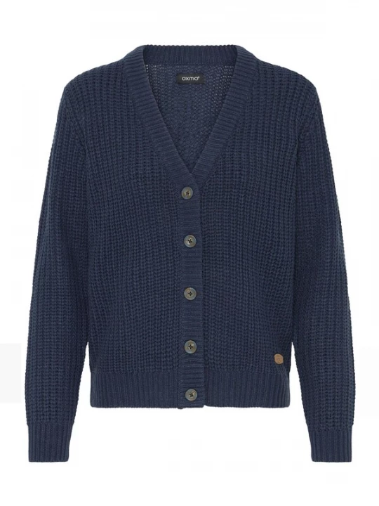 Foto van product Oxmo Gebreid vest ' OXEDNA ' nachtblauw
