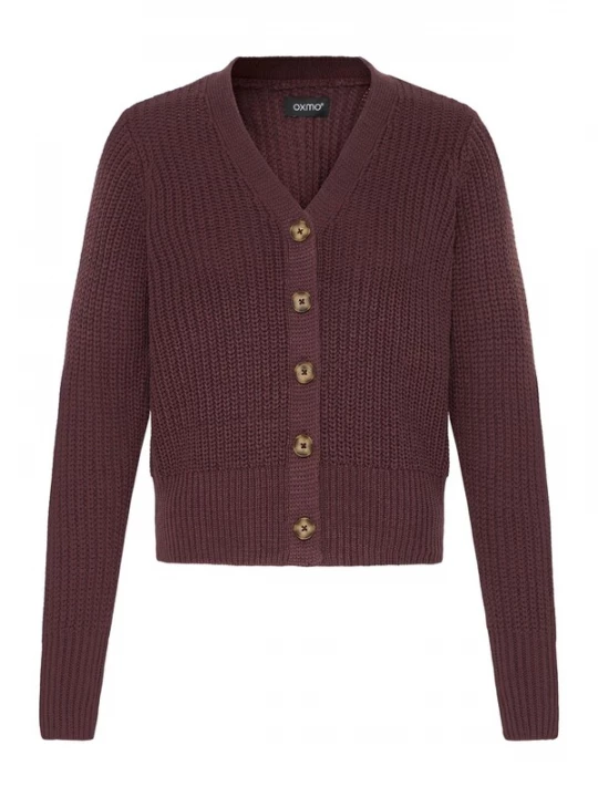 Foto van product Oxmo Gebreid vest ' OXFKANNA ' bruin