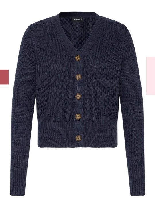 Foto van product Oxmo Gebreid vest ' OXFKANNA ' donkerblauw