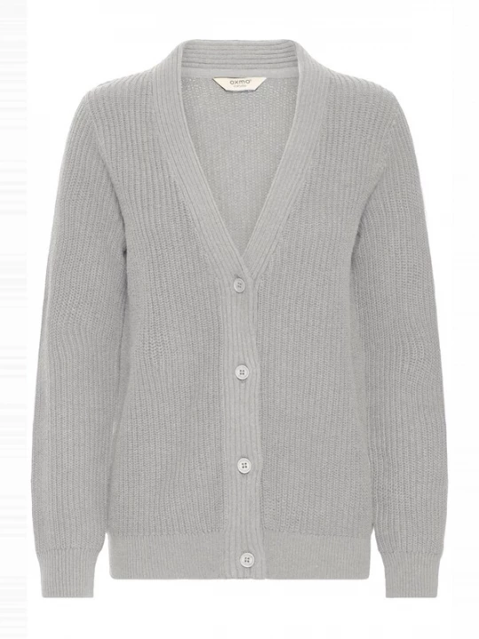 Foto van product Oxmo Gebreid vest ' OXKIMMIE ' grijs