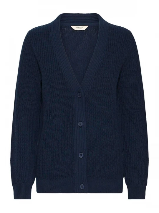 Foto van product Oxmo Gebreid vest ' OXKIMMIE ' nachtblauw