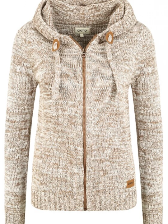 Foto van product Oxmo Gebreid vest 'OXPhiladelphia' beige / bruin