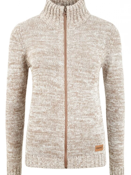 Foto van product Oxmo Gebreid vest 'Phenix' beige / bruin