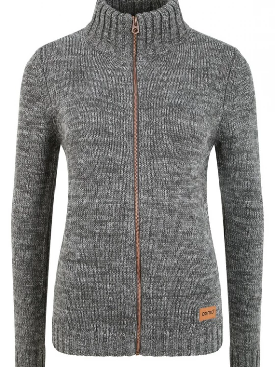 Foto van product Oxmo Gebreid vest 'Phenix' bruin / grijs