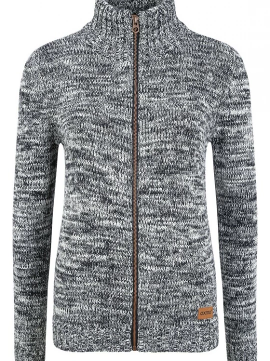 Foto van product Oxmo Gebreid vest 'Phenix' grijs gemêleerd
