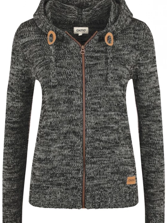 Foto van product Oxmo Gebreid vest 'Philadelphia' bruin / donkergrijs