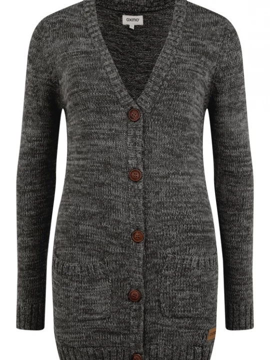 Foto van product Oxmo Gebreid vest 'Philemona' bruin / antraciet