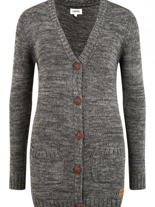 Foto van product Oxmo Gebreid vest 'Philemona' bruin / grijs