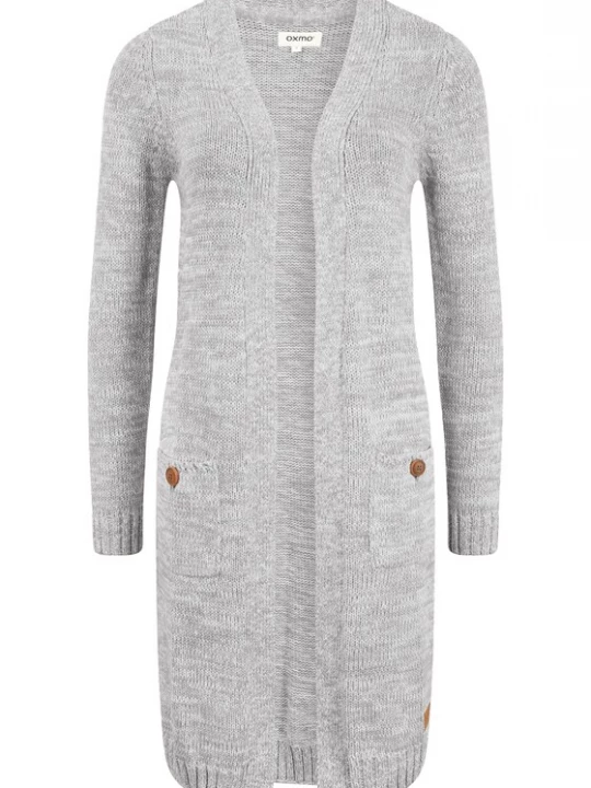 Foto van product Oxmo Gebreid vest 'Philetta' bruin / grijs